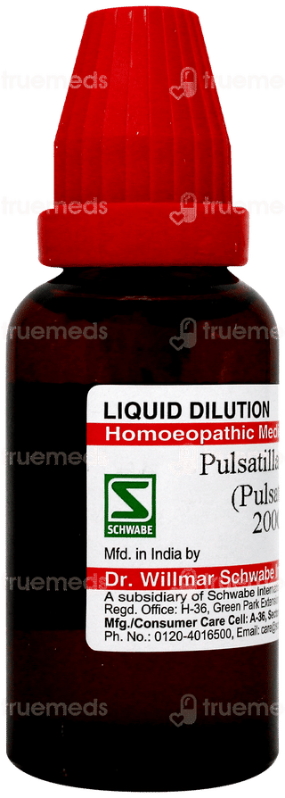 Dr Willmar Schwabe Pulsatilla Nigricans 200ch Dilution 30ml
